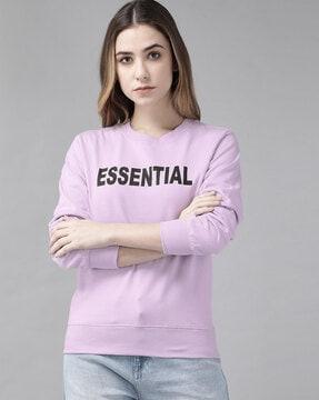 typographic print round-neck sweatshirt