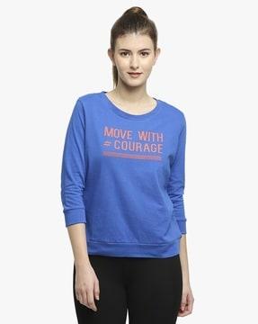 typographic print round-neck sweatshirt