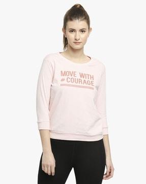 typographic print round-neck sweatshirt