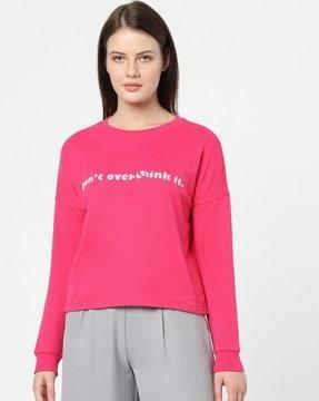 typographic print round-neck sweatshirt