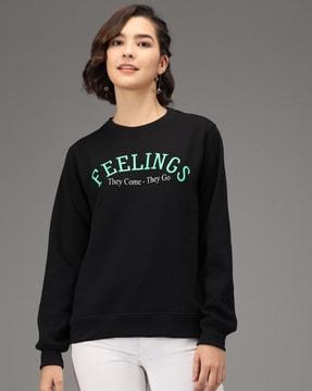 typographic print round-neck sweatshirt