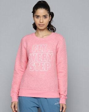 typographic print round-neck sweatshirt