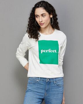 typographic print round-neck sweatshirt