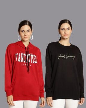 typographic print round-neck sweatshirt