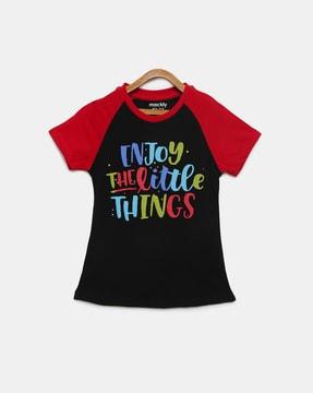 typographic print round-neck t-shirt