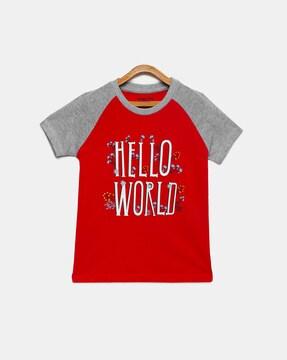 typographic print round-neck t-shirt