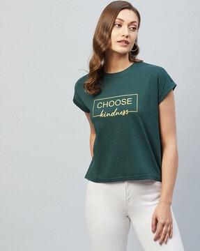 typographic print round-neck t-shirt