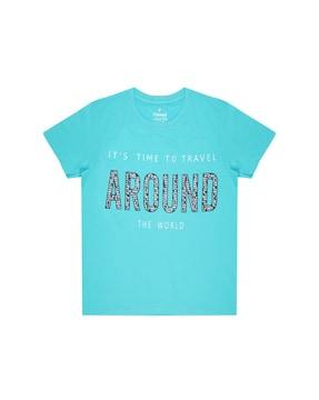 typographic print round-neck t-shirt