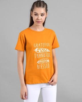 typographic print round-neck t-shirt