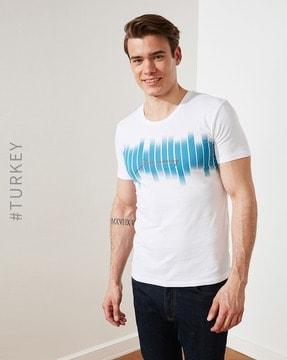 typographic print round-neck t-shirt