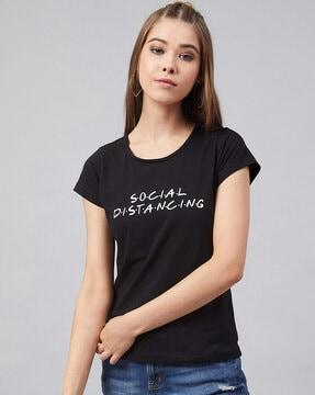 typographic print round-neck t-shirt