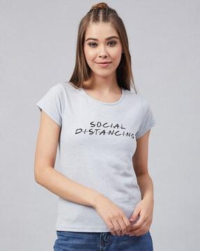 typographic print round-neck t-shirt