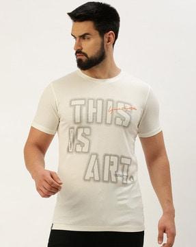 typographic print round-neck t-shirt