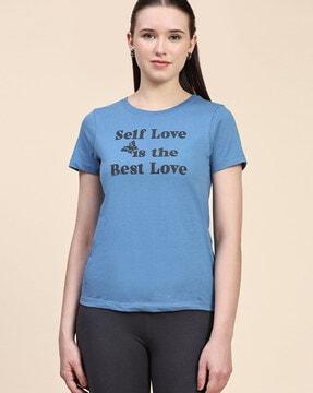 typographic print round-neck t-shirt