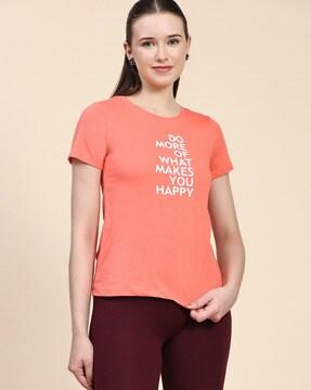 typographic print round-neck t-shirt