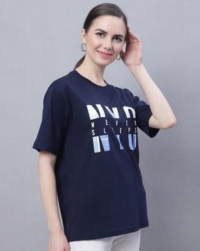 typographic print round-neck t-shirt