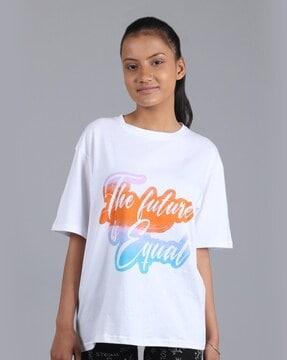 typographic print round-neck t-shirt