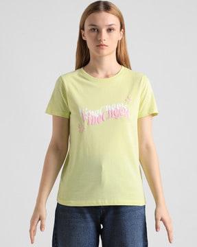 typographic print round-neck t-shirt