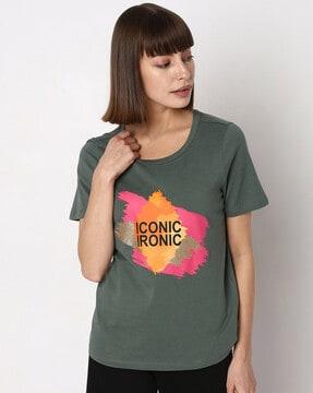 typographic print round-neck t-shirt