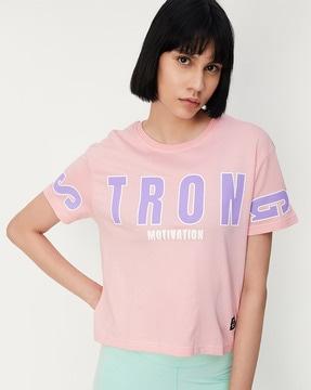 typographic print round-neck t-shirt