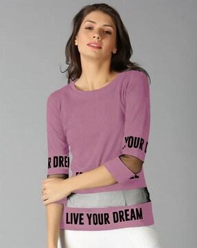 typographic print round-neck t-shirt