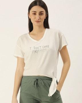 typographic print round-neck t-shirt