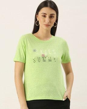 typographic print round-neck t-shirt