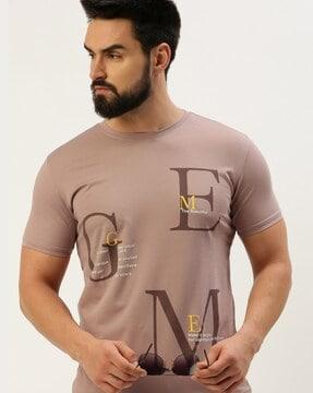 typographic print round-neck t-shirt