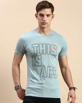 typographic print round-neck t-shirt