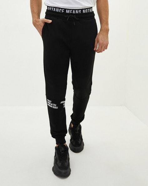 typographic print slim fit joggers