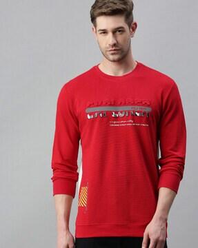 typographic print slim fit sweatshirt