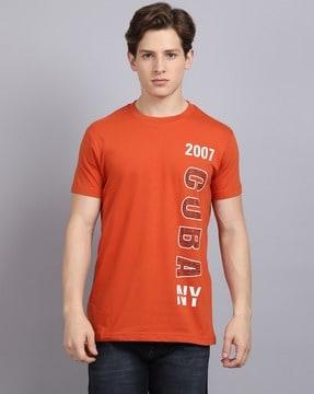 typographic print slim fit t-shirt