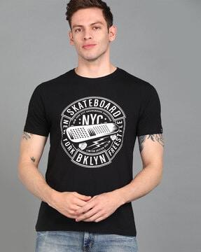 typographic print slim fit t-shirt
