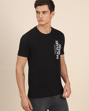 typographic print slim fit t-shirt