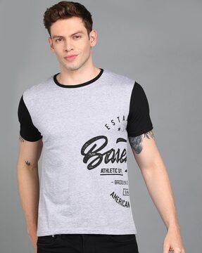 typographic print slim fit t-shirt