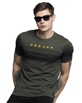 typographic print slim fit t-shirt