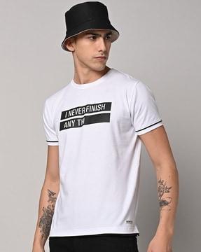 typographic print slim fit t-shirt