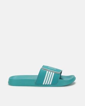 typographic print slip-on slides