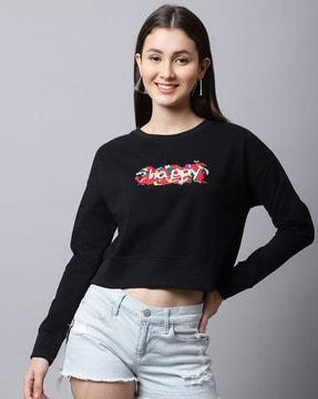 typographic print sweatshirt