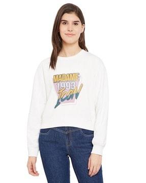 typographic print sweatshirt