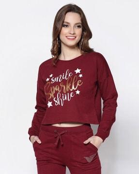 typographic print sweatshirt