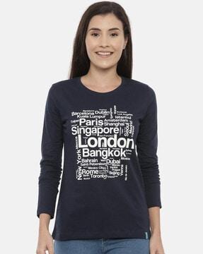 typographic print t-shirt