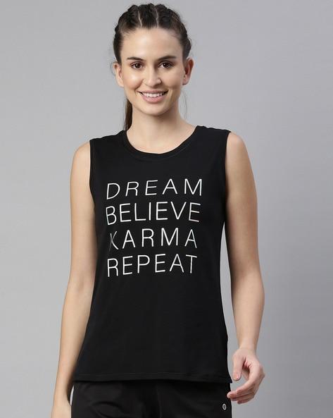 typographic print tank top