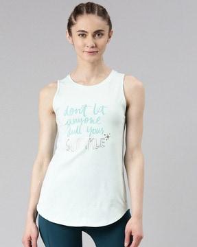 typographic print tank top