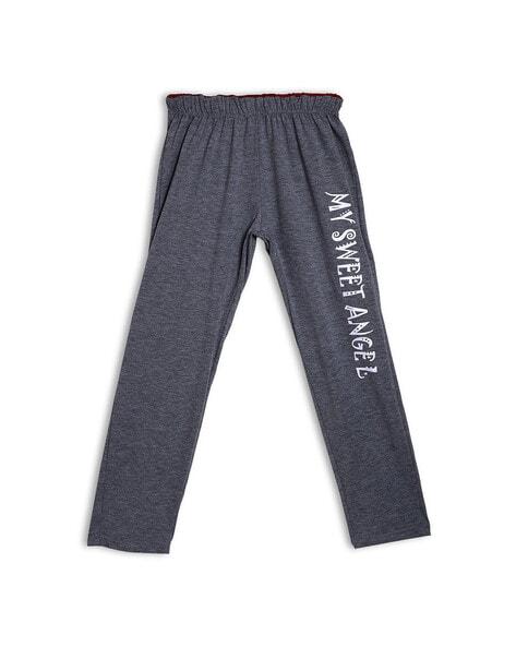 typographic print track pants