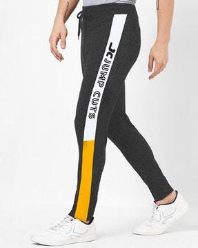 typographic print track pants