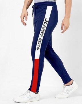 typographic print track pants