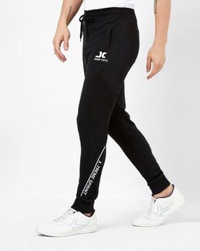 typographic print track pants