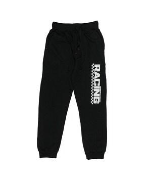 typographic printed jogger track pant