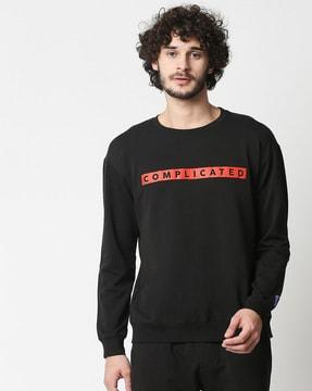 typographic pullover sweatshirt